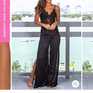 Saved by the Dress BLACK LACE TOP JUMPSUIT